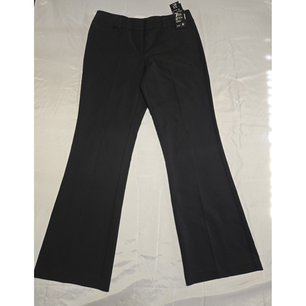7th Ave Design Studio NY&Co Bootcut Signature Fit Black Dress Pants‎ Size 6 NWT